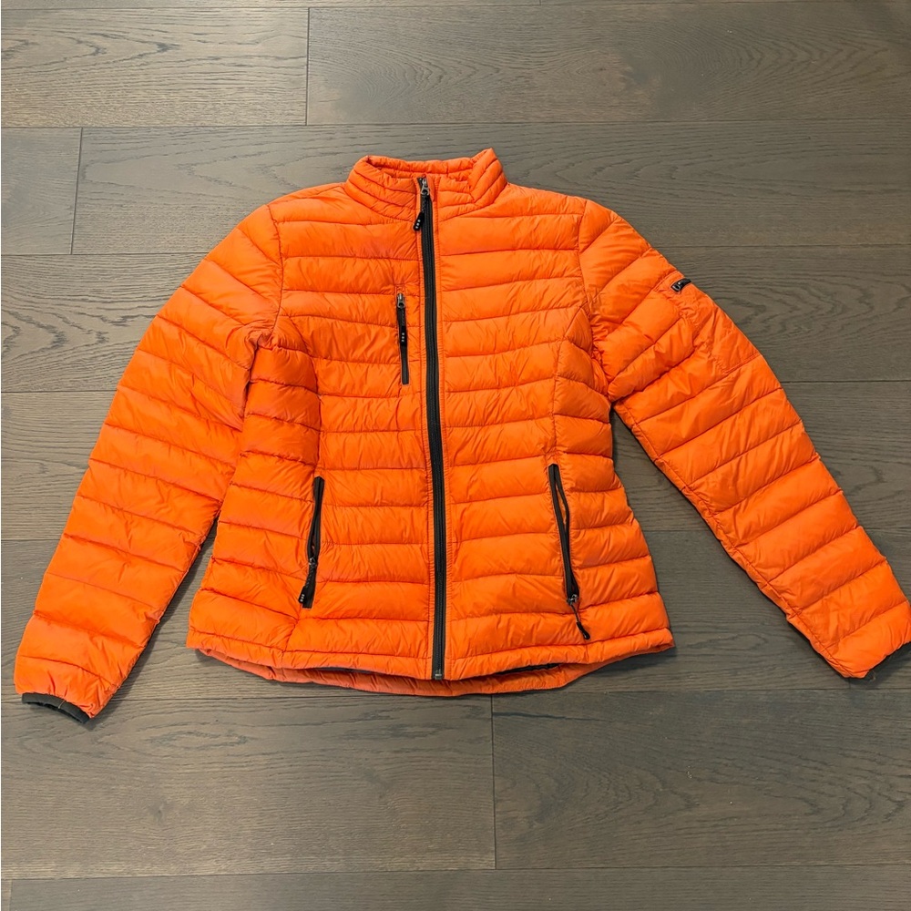 Elevate ladies orange spring jacket sz large brand new